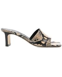 Aeyde - Jessie Snakeskin-Print Sandals - Lyst