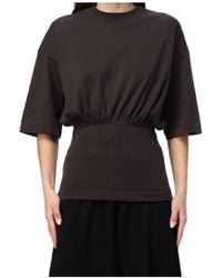 DARKPARK - Pleated Waist Short-Sleeved T-Shirt - Lyst