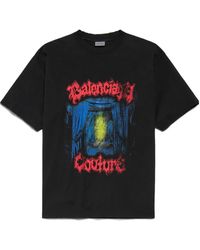 Balenciaga - Cotton Salon De Couture Gothic T-Shirt - Lyst