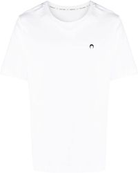 Marine Serre - Logo-Embroidered Organic-Cotton T-Shirt - Lyst