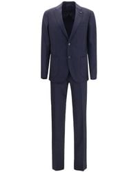 Lardini - Cropped Blazer Straight-Leg Suit - Lyst