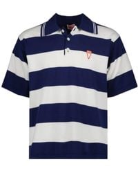 KENZO - Logo-Patch Short-Sleeved Striped Polo Shirt - Lyst