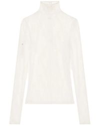 Courreges - Lace Turtleneck Top - Lyst
