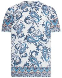 Etro - Pattern-Printed Crewneck T-Shirt - Lyst