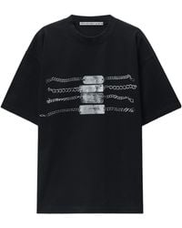 Alexander Wang - Chain Graphic Printed Oversized T-Shirt - Lyst