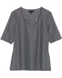Emporio Armani - Printed Crewneck Top - Lyst
