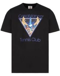 CASABLANCA - Logo Printed Crewneck T-Shirt - Lyst