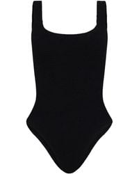 Hunza G - One-Piece Swimsuit With Square Neckline - Lyst