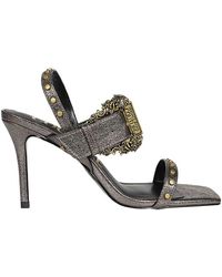 Versace Jeans Couture - Emily 90Mm Baroque-Buckle Sandals - Lyst