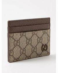 Gucci - Gg Monogram Card Holder Wallet - Lyst