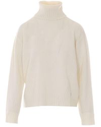 Liu Jo - Ribbed Turtleneck Knitted Sweater - Lyst
