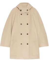Max Mara - Hooded Button-Up Coat - Lyst
