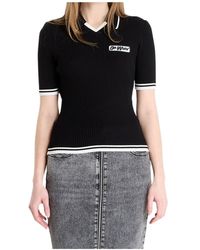 Off-White c/o Virgil Abloh - Ribbed Short-Sleeve Top - Lyst