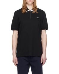 BOSS - Short-Sleeved Half-Zipped Polo Shirt - Lyst