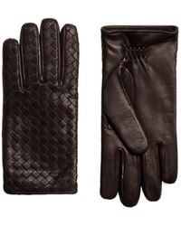 Bottega Veneta - Intrecciato Leather Gloves - Lyst