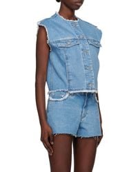 A.P.C. - Cropped Denim Vest - Lyst