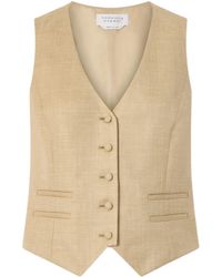 Gabriela Hearst - Coleridge Wool, Silk And Linen-Blend Twill Vest - Lyst