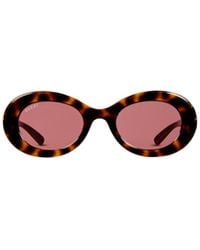 Gucci - Oval Frame Sunglasses - Lyst