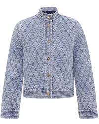 Zimmermann - Denim Quilted Jacket - Lyst