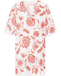 Eres - Embroidered Cotton-Blend Mini Dress - Lyst