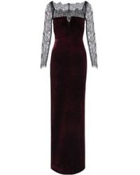 Roland Mouret - Lace-Trimmed Velvet Gown - Lyst