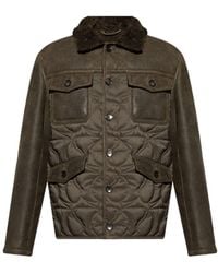 Etro - Jacket With Fur Collar - Lyst
