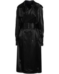 Balenciaga - Solid Color Satin Trench Coat - Lyst