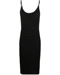 Versace - Medusa Head Motif Sleeveless Midi Dress - Lyst