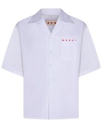 Marni - Short-Sleeve Logo Printed Shirt - Lyst