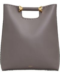 Alaïa - Alaïa Bobine Logo Stamp Tote Bag - Lyst