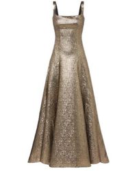 Roland Mouret - Square-Neck Jacquard Formal Dress - Lyst