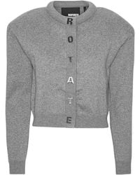 ROTATE BIRGER CHRISTENSEN - Magtu Long-Sleeved Knit Cardigan - Lyst