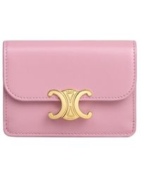 Celine - Triomphe Flap Card Holder - Lyst