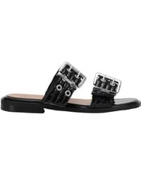Ganni - Buckle Sandals - Lyst