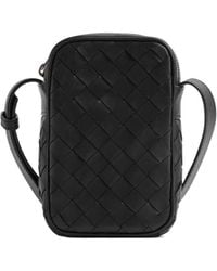 Bottega Veneta - Intrecciato Zipped Mini Crossbody Bag - Lyst
