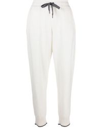 Brunello Cucinelli - Tapered-Leg Drawstring Track Pants - Lyst