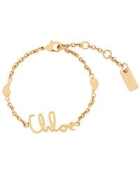 Chloé - Chloé Logo Chain Bracelet - Lyst