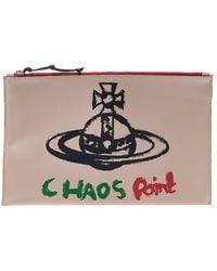 Vivienne Westwood - Orb-Print Leather Clutch Bag - Lyst