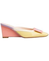 Roger Vivier - Belle Vivier Wedge Mules - Lyst