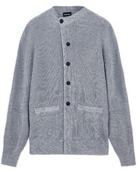 Giorgio Armani - Ribbed Pocket Cardigan - Lyst