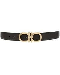 Ferragamo - Double-Sided Adjustable Gancini Belt - Lyst
