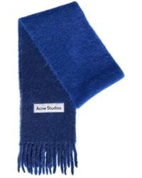 Acne Studios - Logo-Appliquéd Fringed Alpaca-Blend Scarf - Lyst