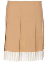 Marni - Pleated Panelled Mini Skirt - Lyst