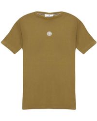 Stone Island - Logo-Print Cotton T-Shirt - Lyst