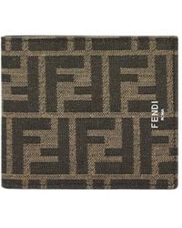 Fendi - Ff Jacquard Bifold Wallet - Lyst