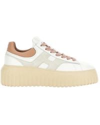 Hogan - H-Striped Round Toe Sneakers - Lyst