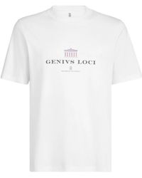 Brunello Cucinelli - Printed Jersey Crew Neck T-Shirt - Lyst