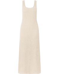 KHAITE - Lex Crocheted Silk And Cotton-Blend Midi Dress - Lyst
