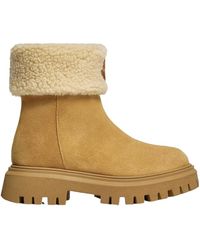 Moncler - Petit Aurea Mid Suede Boots - Lyst