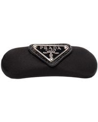 Prada - Logo Plaque Hair Clip - Lyst